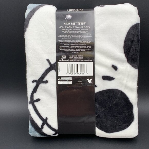 Nightmare Before Christmas Jack Skellington Silky Soft Throw Blanket, 46" x 60" - Picture 2 of 3